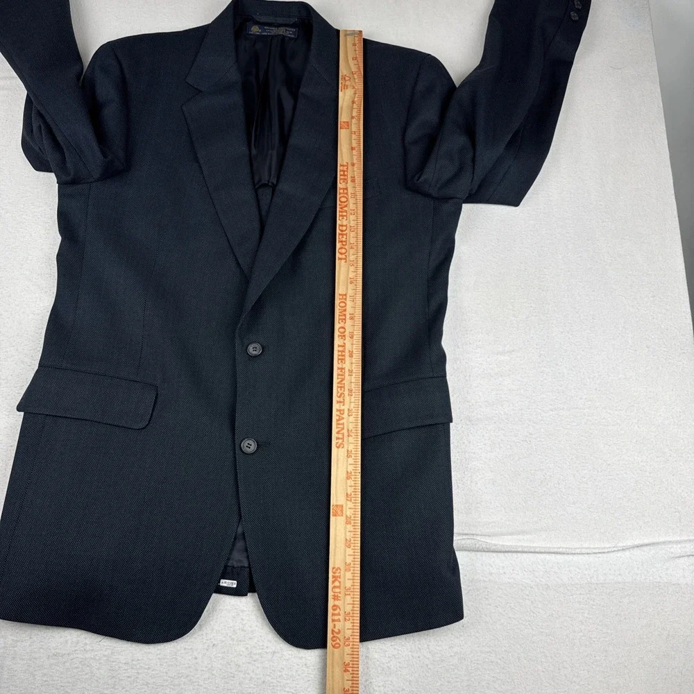 VTG Brooks Brothers Makers Mens Navy Birdseye Blazer 42L Office business wool